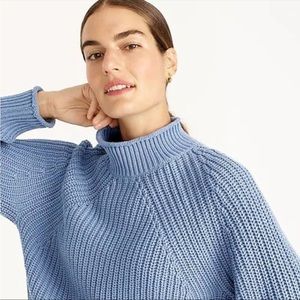 J. Crew Relaxed Rollneck Knit Sweater Blue Size Medium